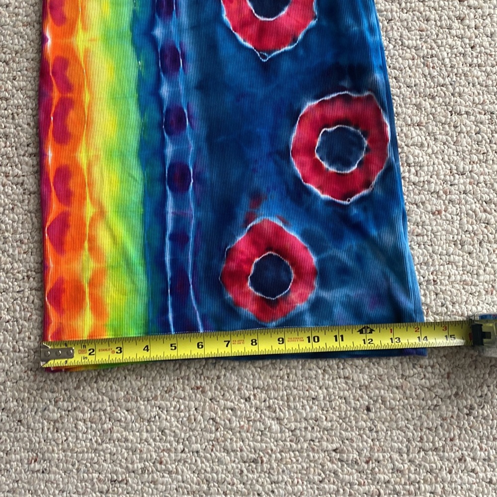 Phish donut tie dye dress ribbed tank dress stretchy - Picture 7 of 9